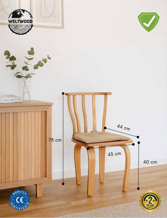Hanah Home Silla Italian Natural